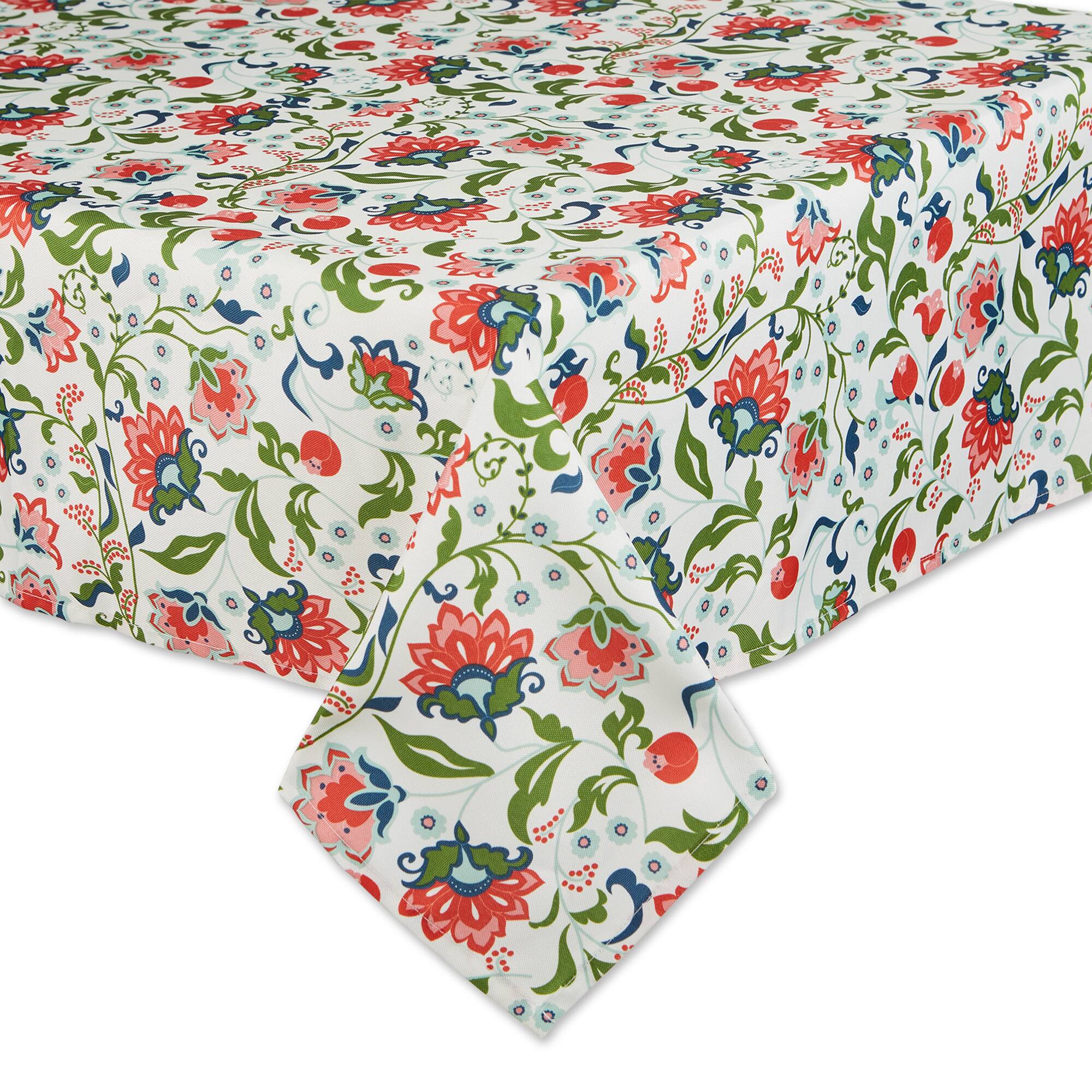 DII® Garden Floral Print Outdoor Tablecloth With Zipper 60x120"